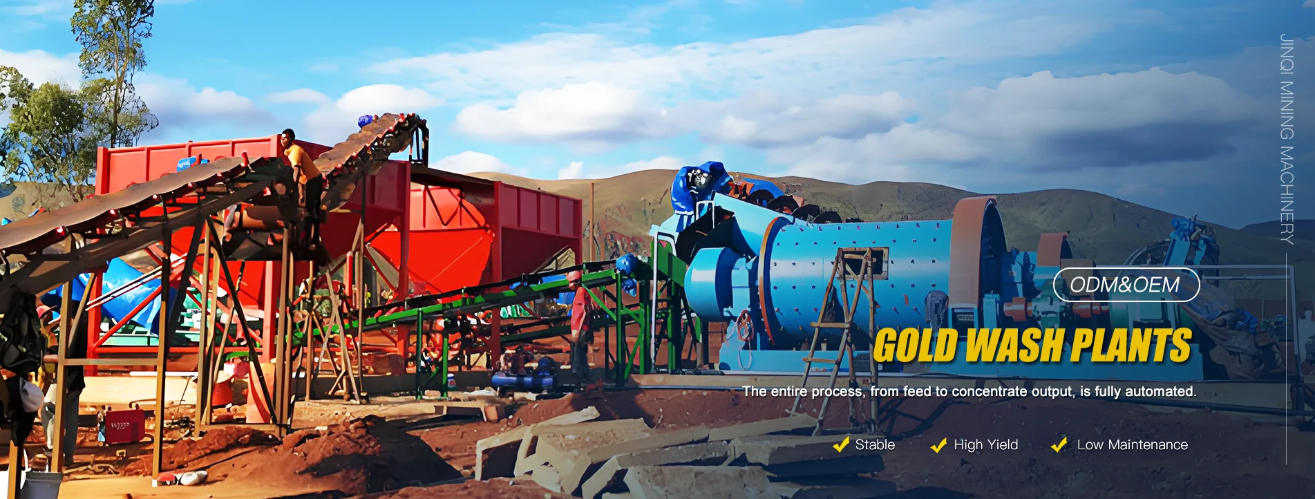 Högpresterande guldtvättväxtfabrik