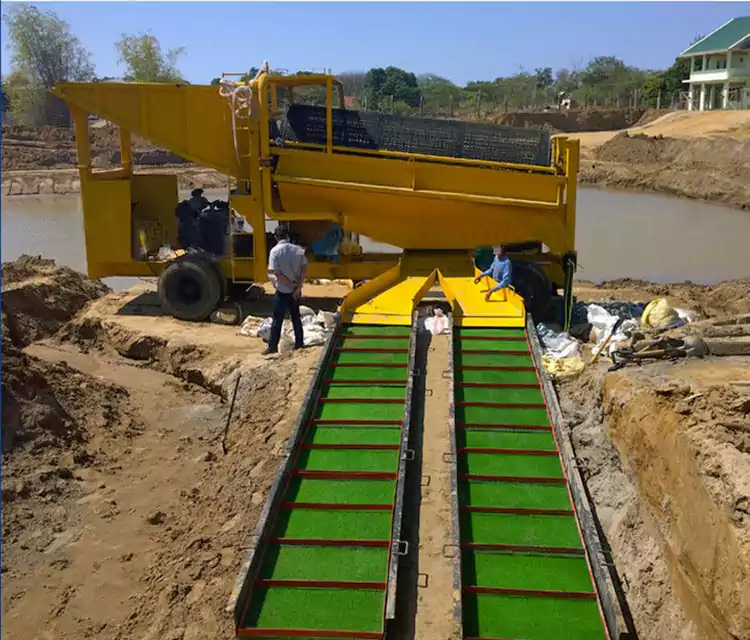 Bärbar mobil guldpanoreringsvagn